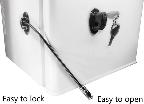 REZIPO - Refrigerator Door Lock with 2 Keys, File Drawer Lock, Freezer Door Lock and Child Safety Cabinet Lock by REZIPO Black...